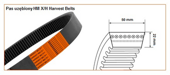 Pas klinowy uzębiony HM-2130 VX-2130 HARVEST BELTS STOMIL SANOK | CIS Sklep