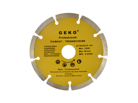 Tarcza diamentowa segmentowa 125x22,23x8mm G00251 GEKO | CIS Sklep