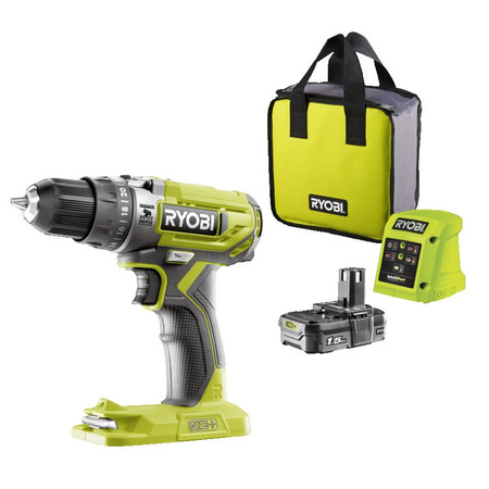 Wiertarko-wkrętarka + 1.5Ah + Ładowarka R18PD2-115S RYOBI | CIS Sklep