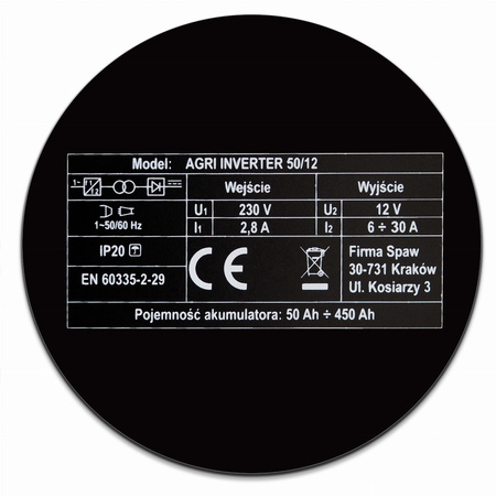 Prostownik INV. Agri 50/12 12V 30A 230V Magnum | CIS Sklep