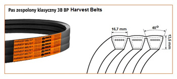 Pas klinowy zespolony 3B-2100 Harvest Belts 619327M1 STOMIL SANOK | CIS Sklep