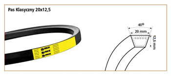 Pas klinowy klasyczny 20X12.5X4500 STOMIL SANOK | CIS Sklep