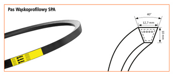 Pas klinowy wąskoprofilowy SPA-3650 STOMIL SANOK | CIS Sklep