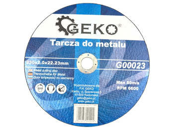 Tarcza do cięcia stali 230x22,23x2,0mm G00023 GEKO | CIS Sklep