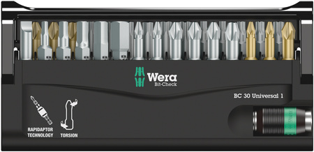 Zestaw bitów Bit-Check 30 Universal 1 30szt 05056440001 Wera | CIS Sklep