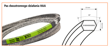 Pas klinowy dwustronny HAA-2415 /G Stomil Sanok | CIS Sklep