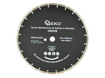 Tarcza diamentowa do betonu 350x25,4mm z otworem G00238 GEKO | CIS Sklep