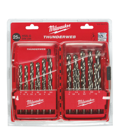Zestaw wierteł HSS-G Thunderweb 1-13mm 25szt Milwaukee | CIS Sklep