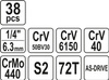 Zestaw narzędziowy 1/4" 38szt. YT-14471 YATO | CIS Sklep