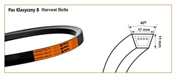 Pas klinowy B-1700 HARVEST BELTS JD Z53631 STOMIL SANOK | CIS Sklep