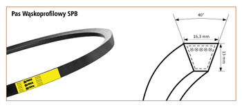 Pas klinowy wąskoprofilowy SPB-2650 STOMIL SANOK | CIS Sklep